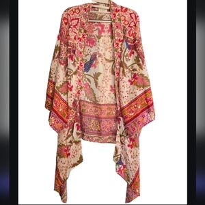 Umgee Multicolor Floral Open Front Kimono